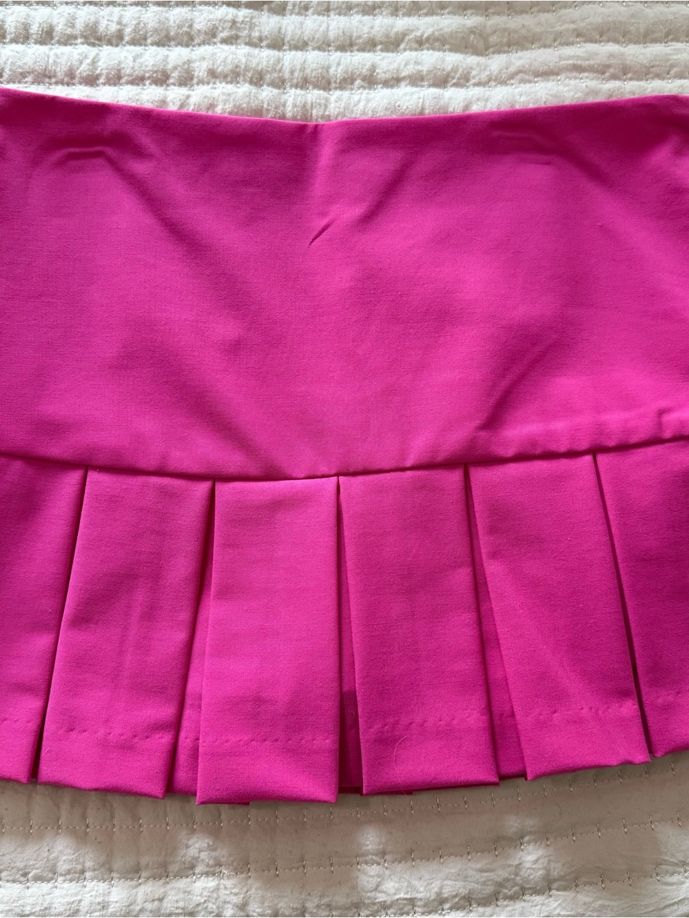 Zara Bright Pink Pleated Mini Skort